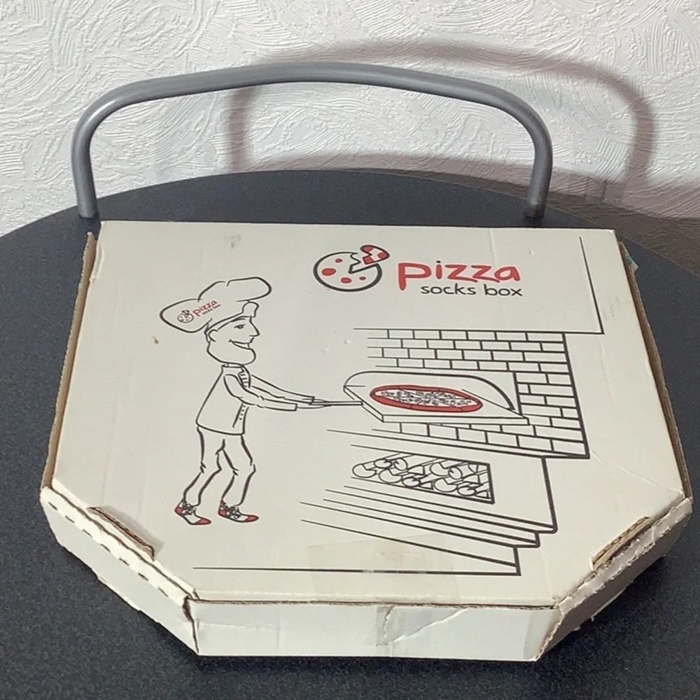 PizzaSocks Box NEW - Shoesize EU 41 - 46  fun gift - looks like 10 pair of socks